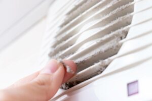 Dirty AC Vent in Need of Vent Cleaning in Delray Beach, Deerfield Beach, Miami Beach, Weston, and Nearby Cities