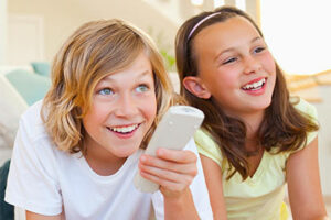 Kids enjoying clean air after a air duct cleaning in Miramar