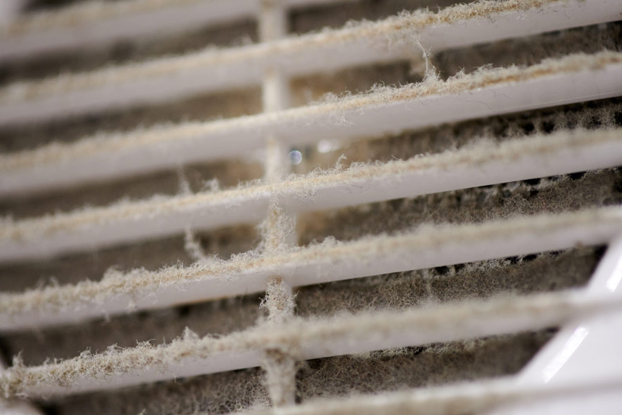 Dust on an air vent